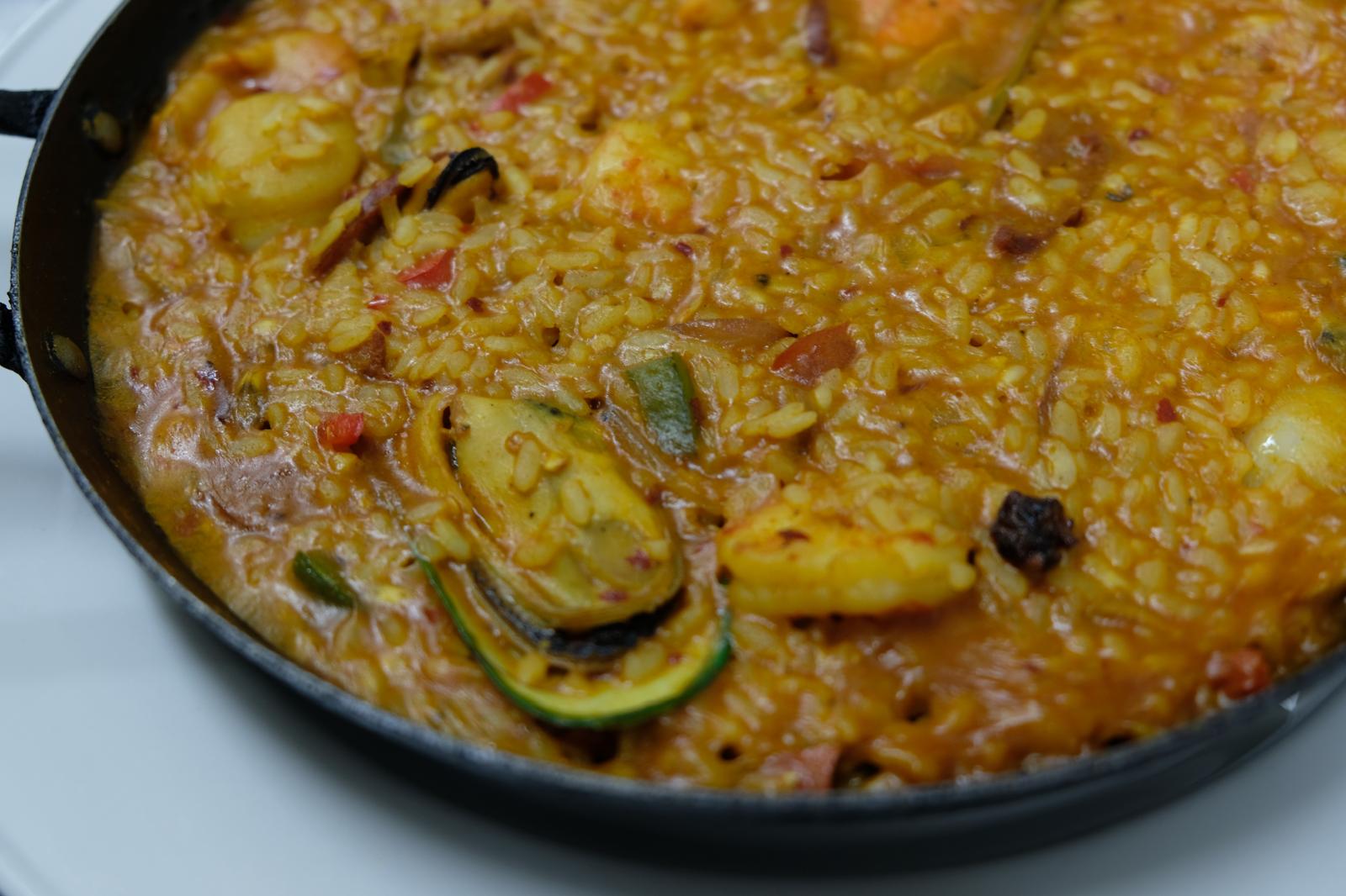 Paella Andalusia at Racetrack Café