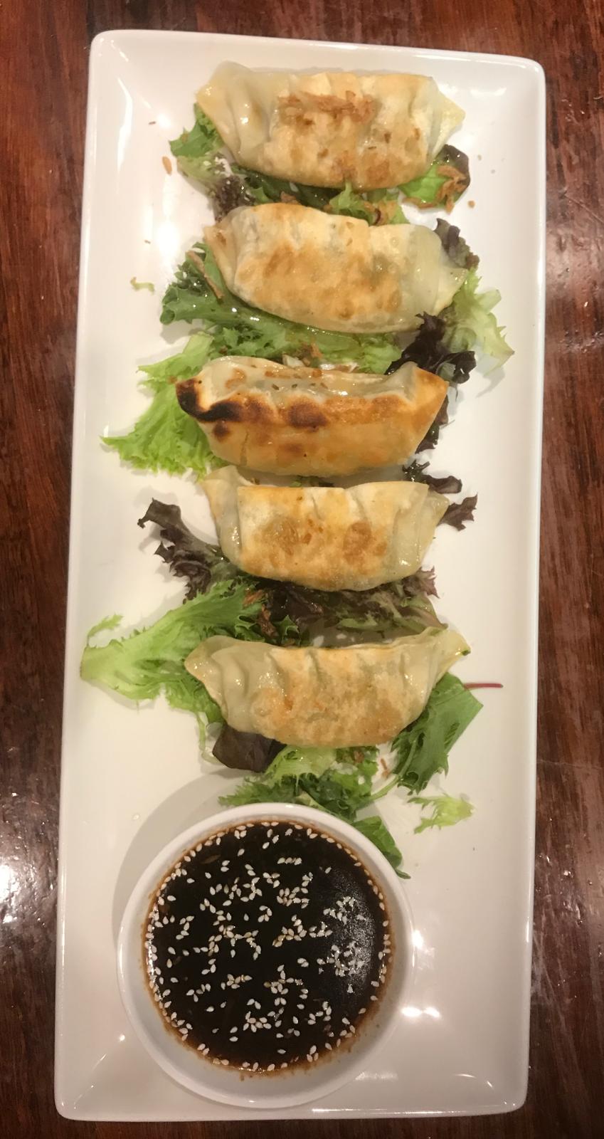Prawn Gyoza at Racetrack Café