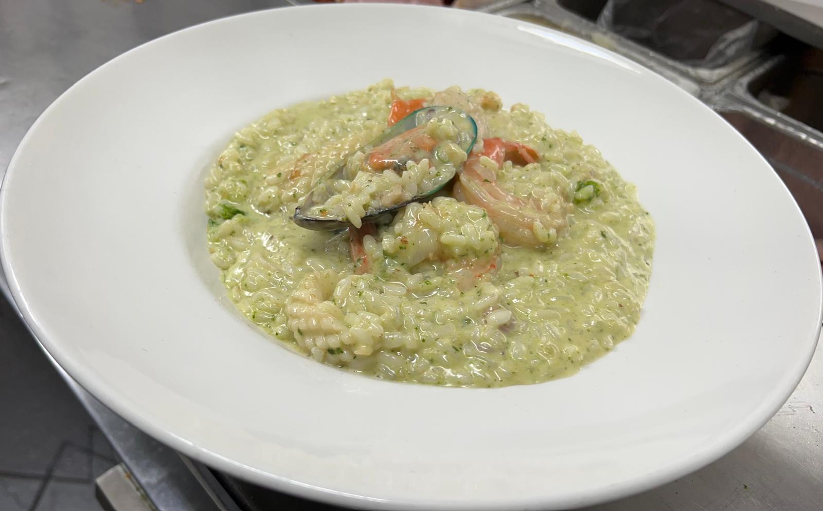 Seafood Risotto (GF) at Racetrack Café