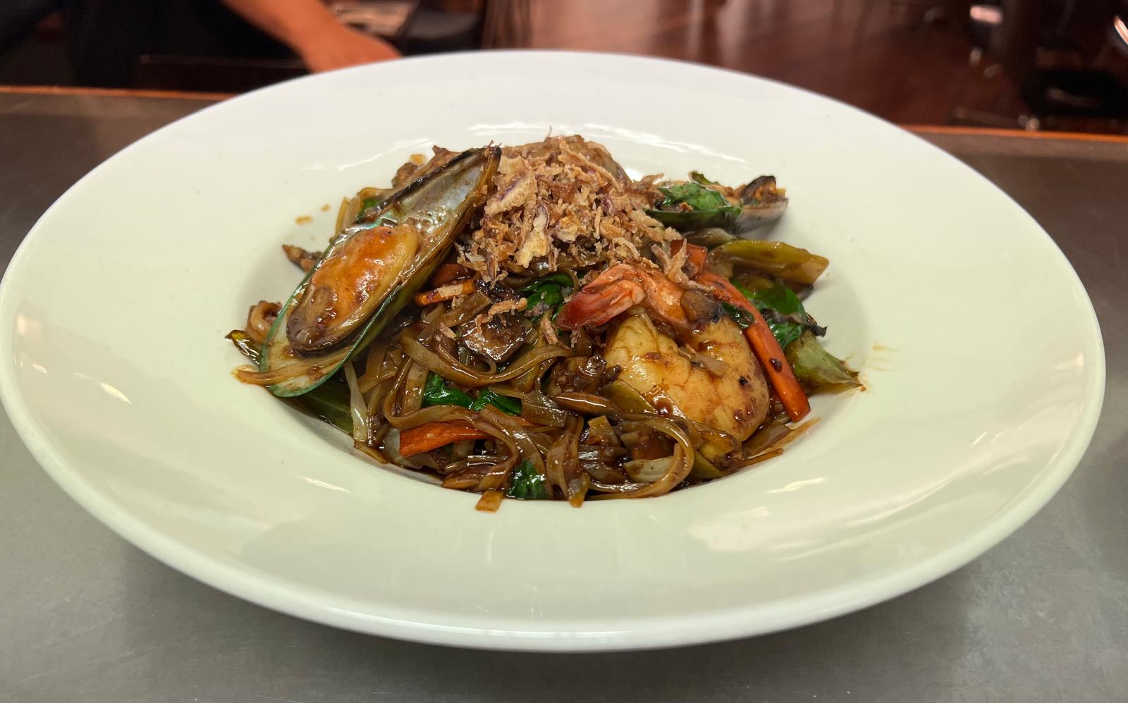 Seafood Stir Fry at Racetrack Café