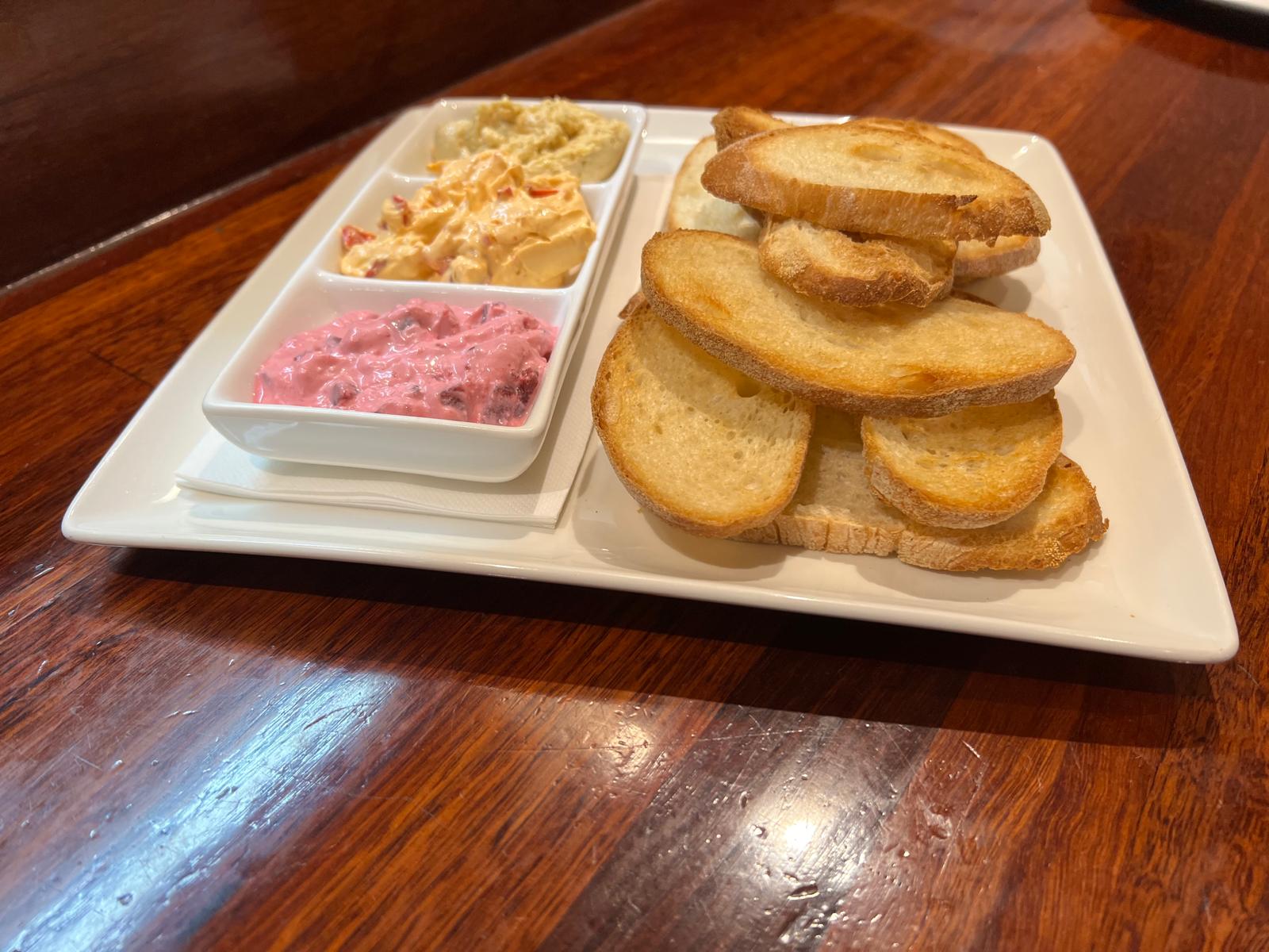 Trio of Dips at Racetrack Café